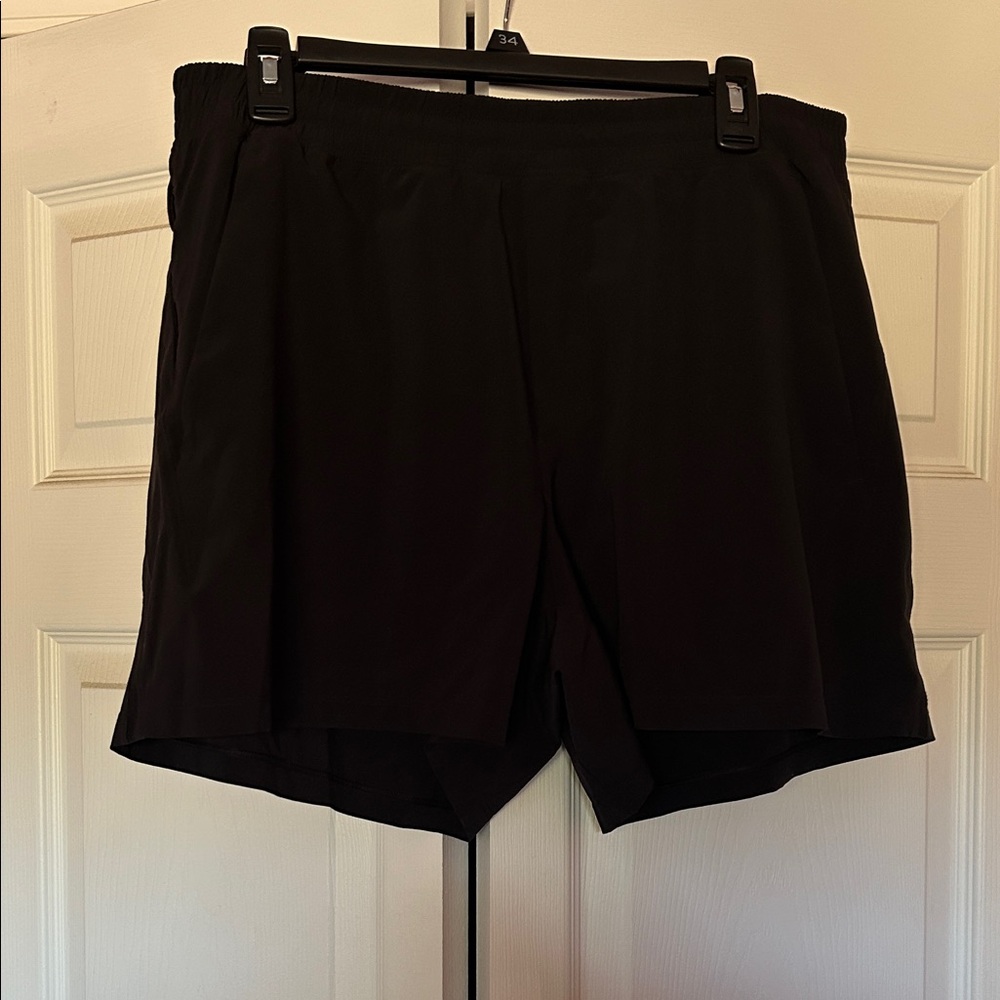 lululemon athletica Men’s Black Pacebreaker 5” Shorts - Linerless